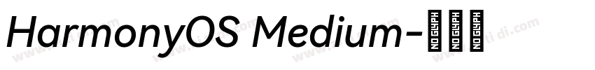 HarmonyOS Medium字体转换
